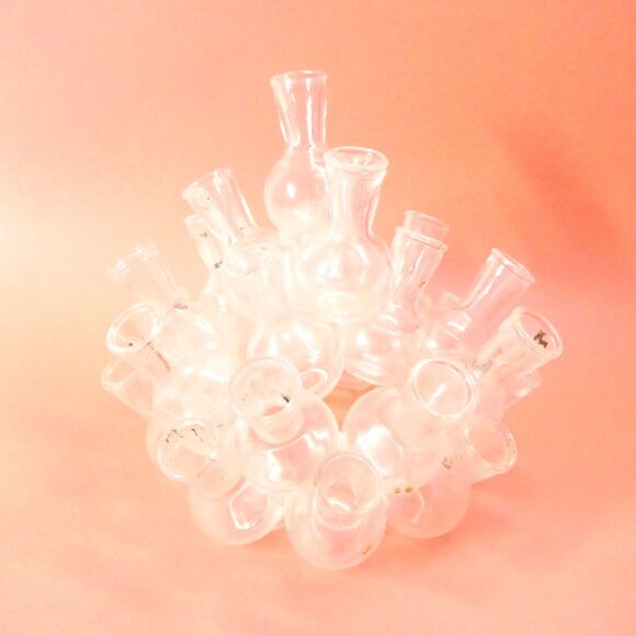 Floral Design Glass Mini Vase Centerpiece Vintage Plant Propagation Cluster - Picture 5 of 16